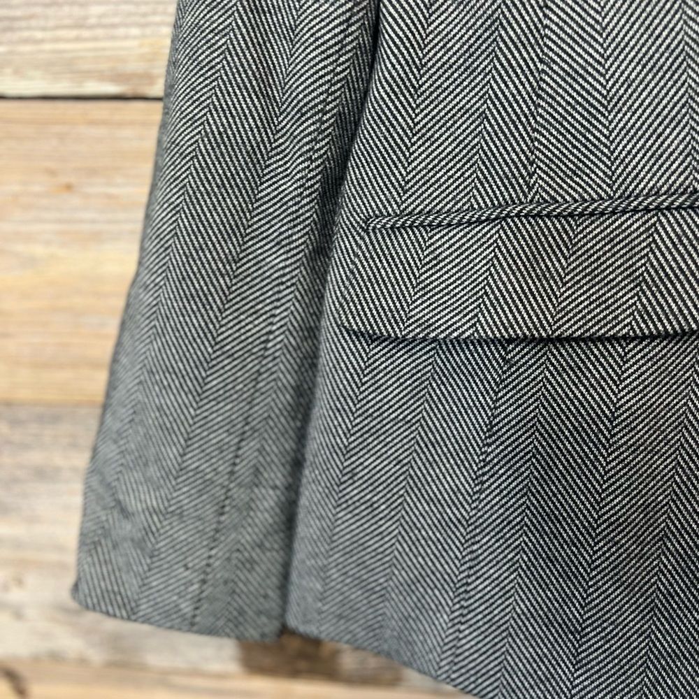 Talbots Classic Herringbone One Button Closure Bl… - image 3